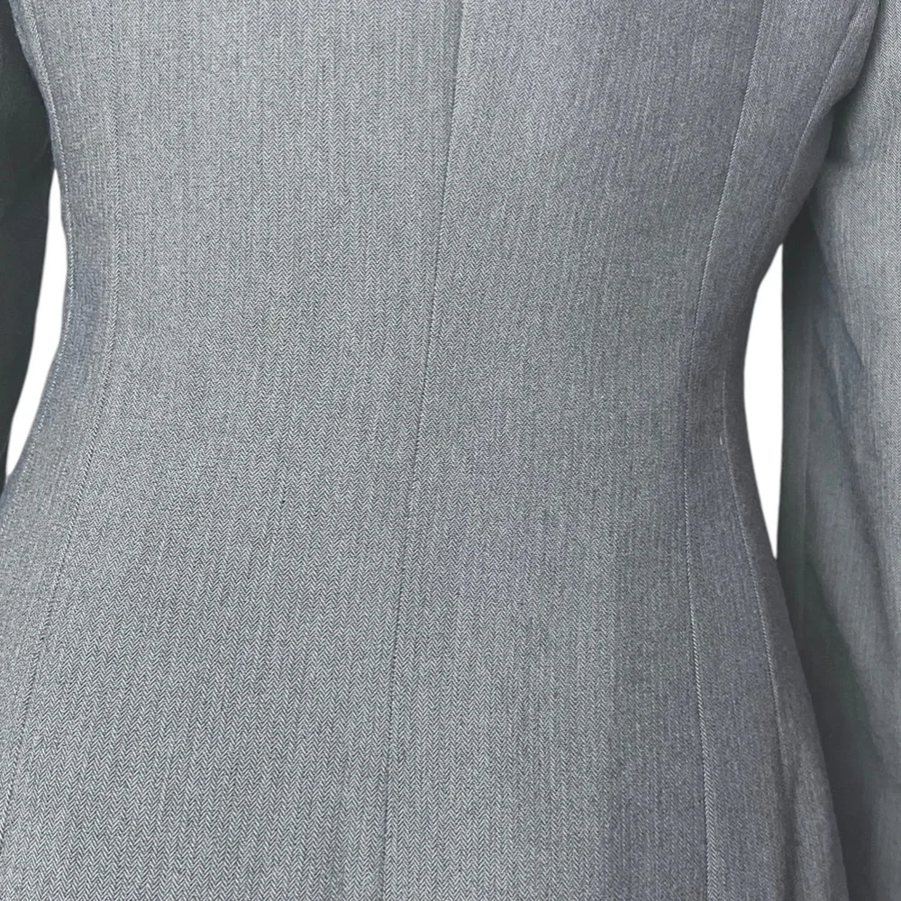 Country Road Women's One Breasted Long Sleeve Gray Jacket Lapel Collar Sz 8 Used - Picture 5 of 8